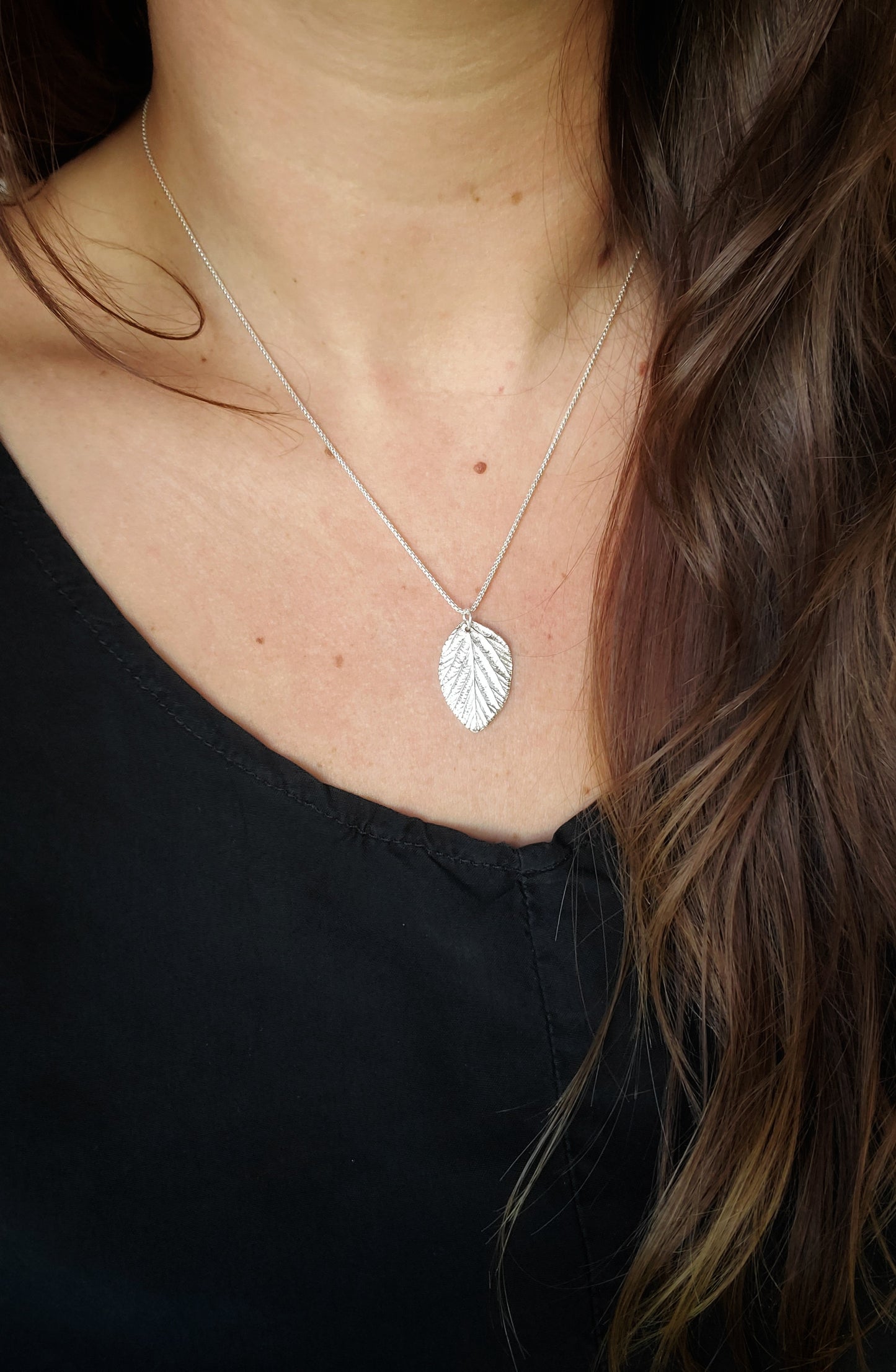 Pendentif Feuille d'Aulne