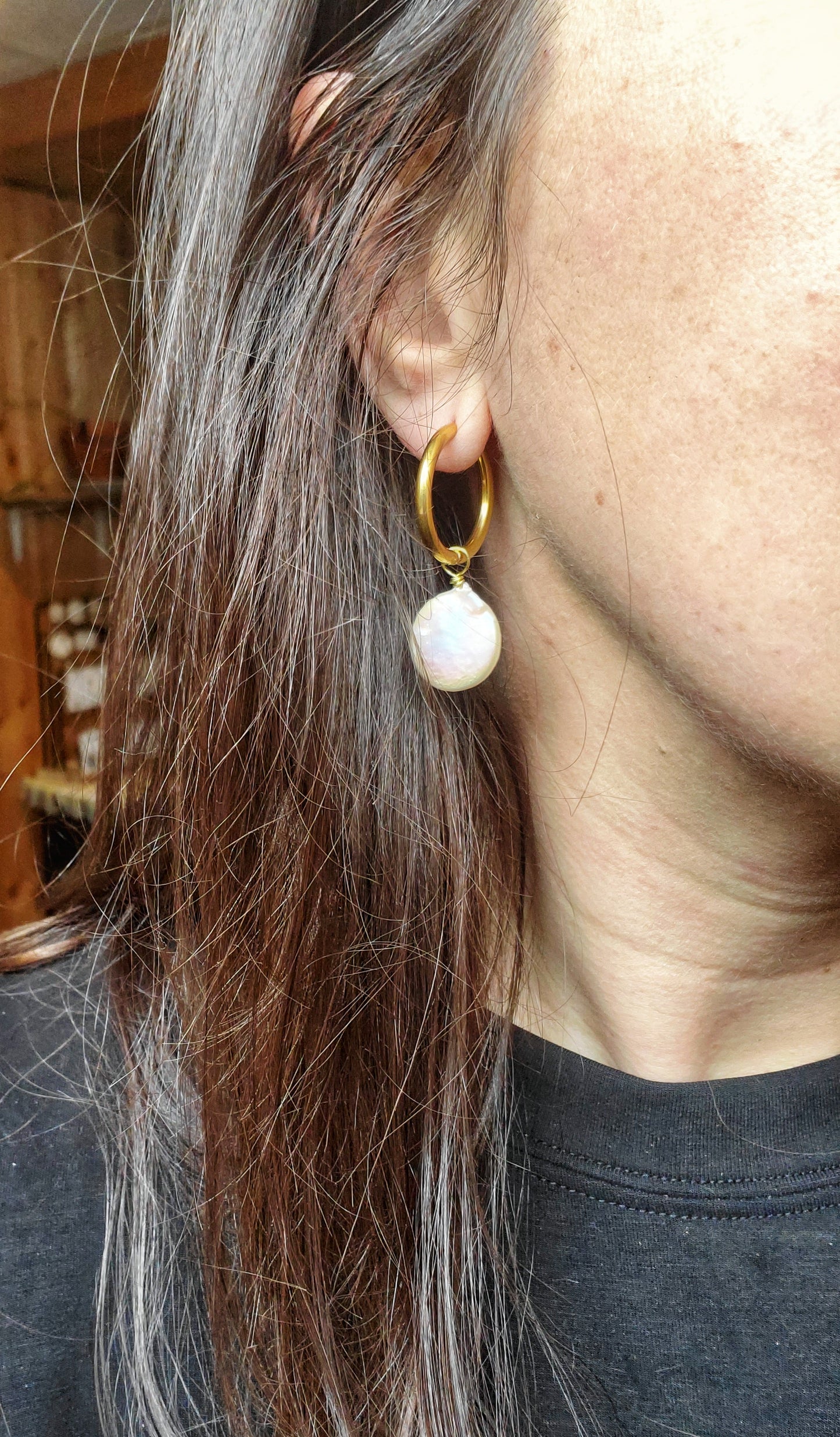 Anneaux avec Perles Baroque XL