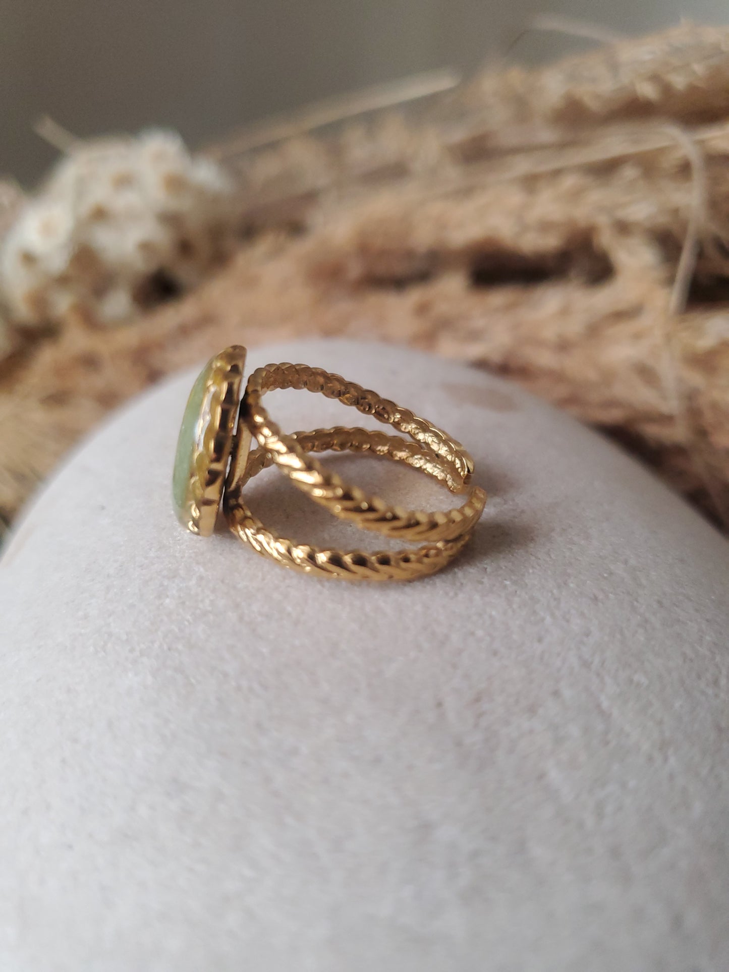 Bague verte pistache