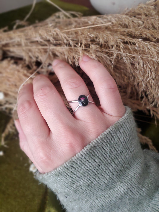 Bague croisée noire