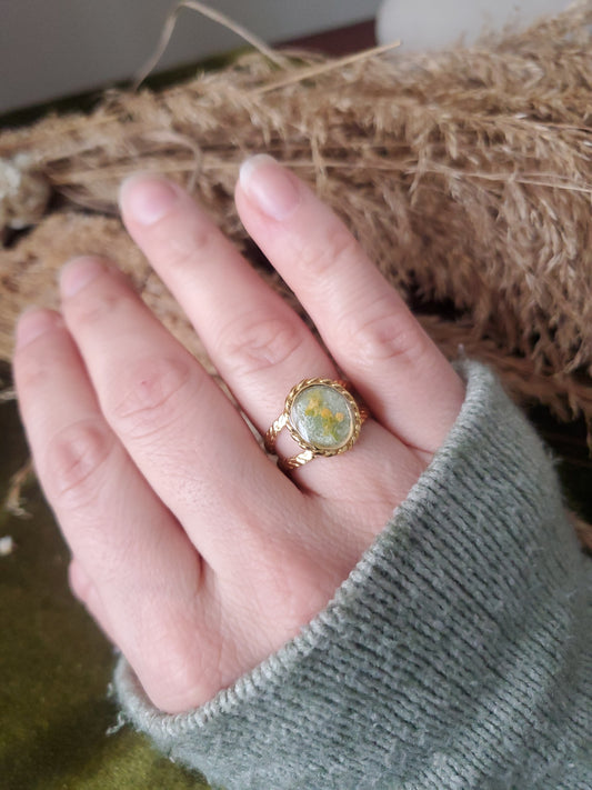 Bague verte pistache