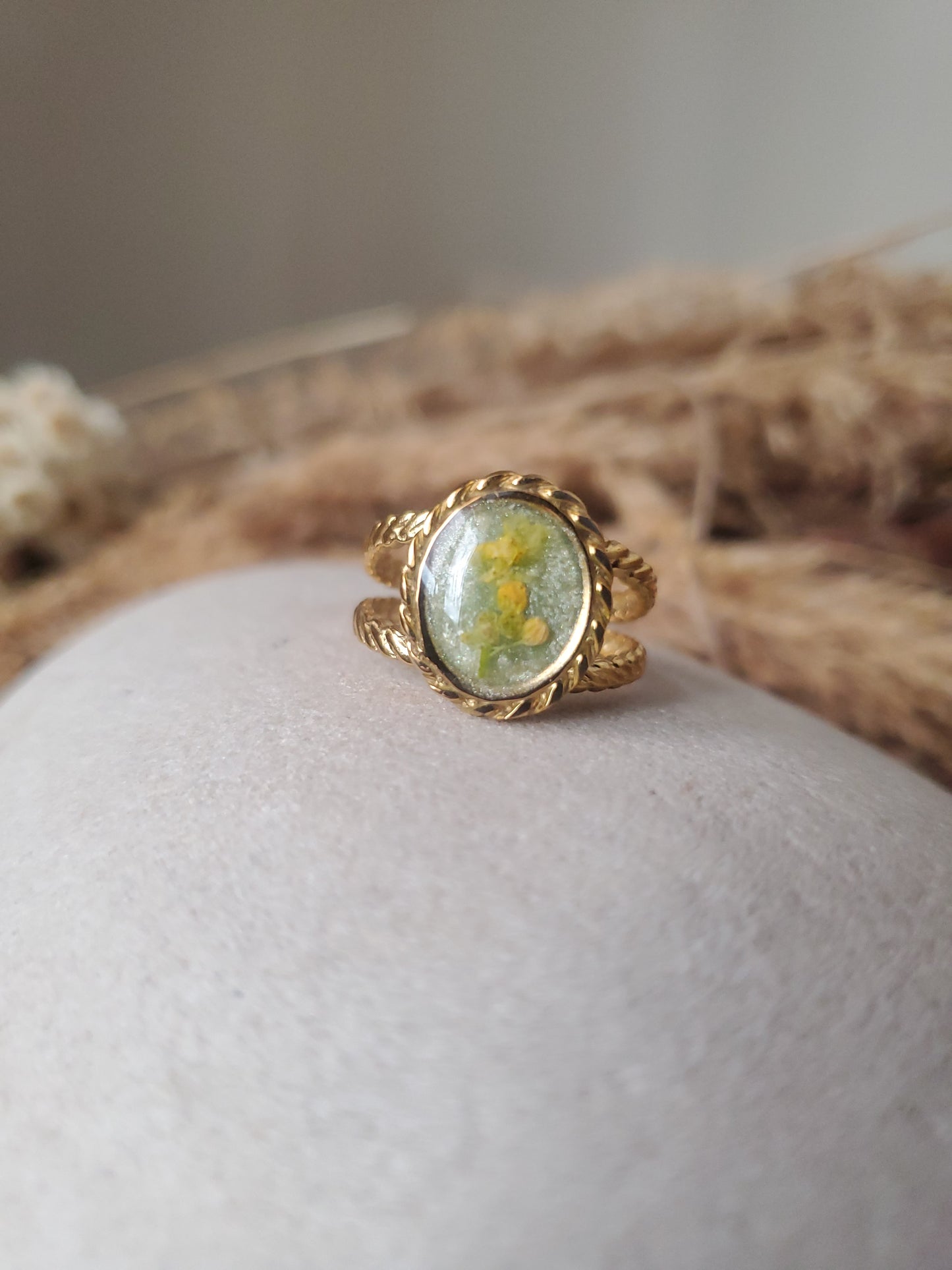 Bague verte pistache