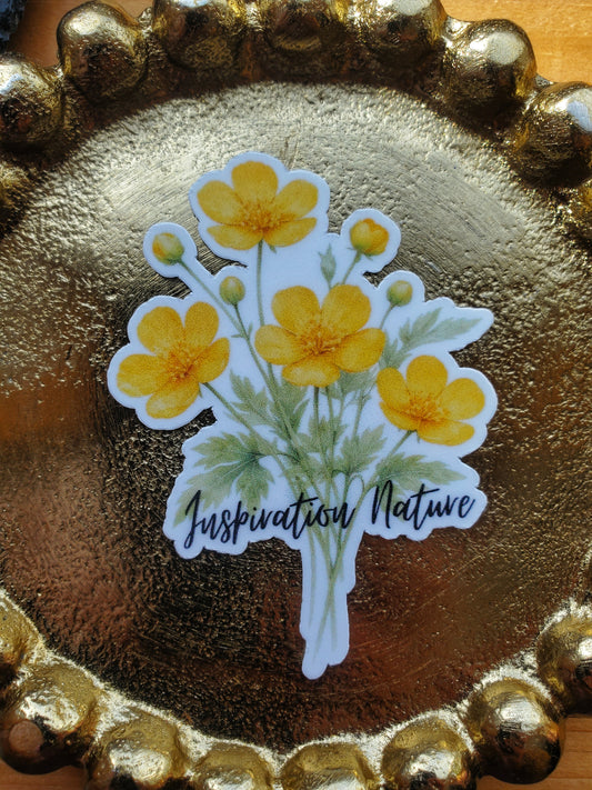 Autocollant Bouton d'or