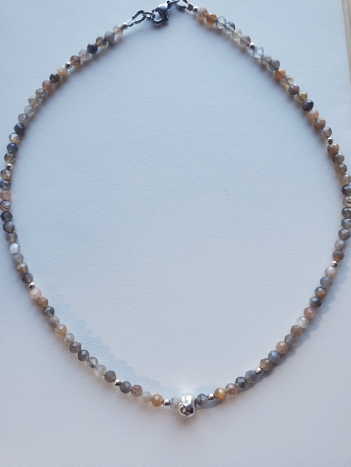Collier Pierres de Lune Chocolat