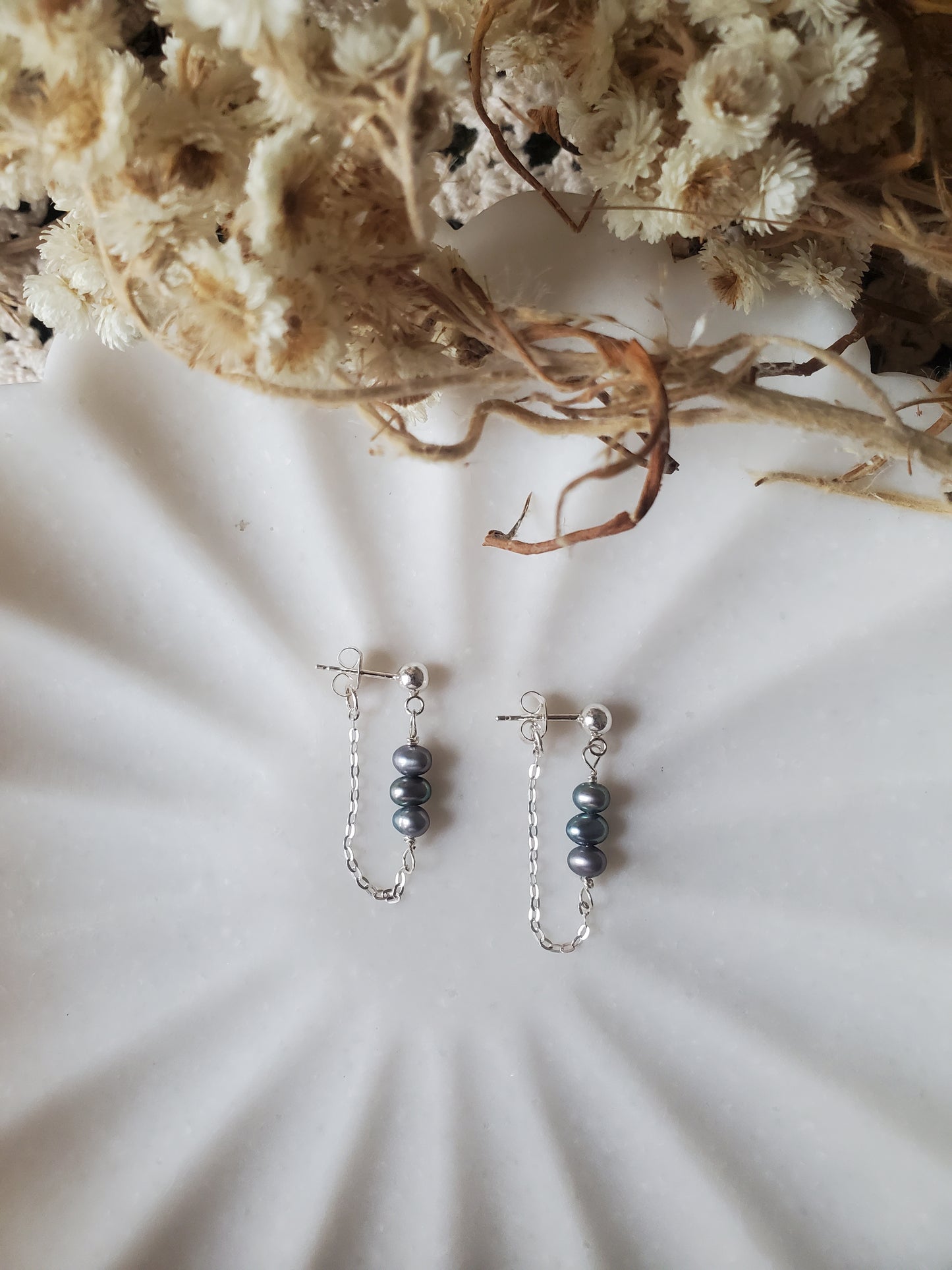 Les Aude perles Lavande/bleue