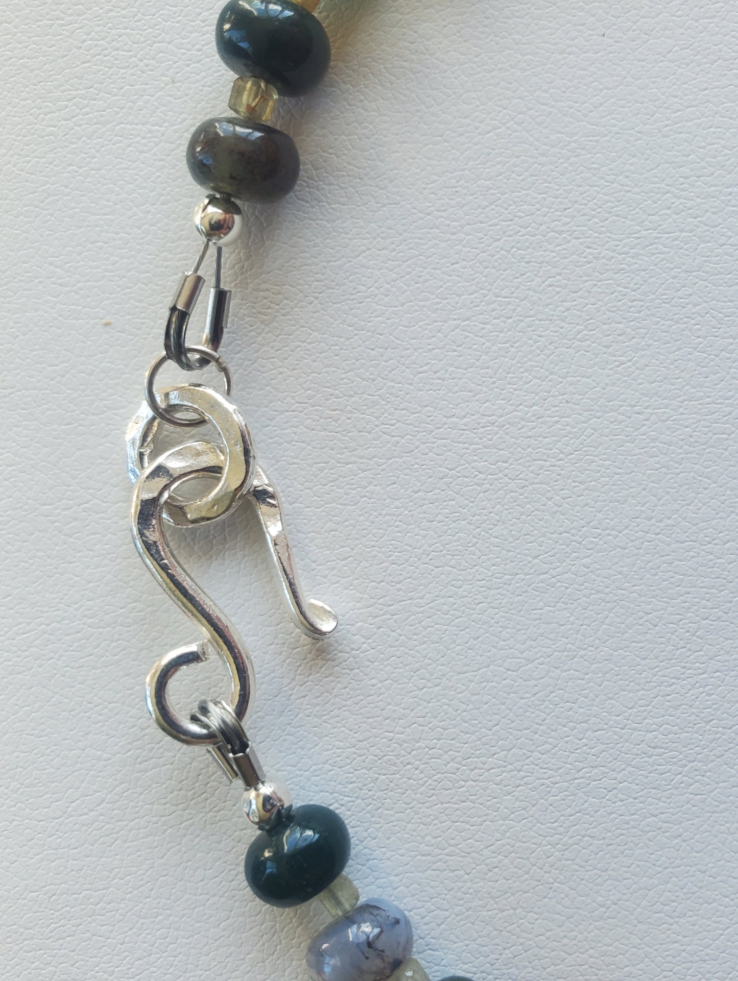 Collier Agate et Grenat vert