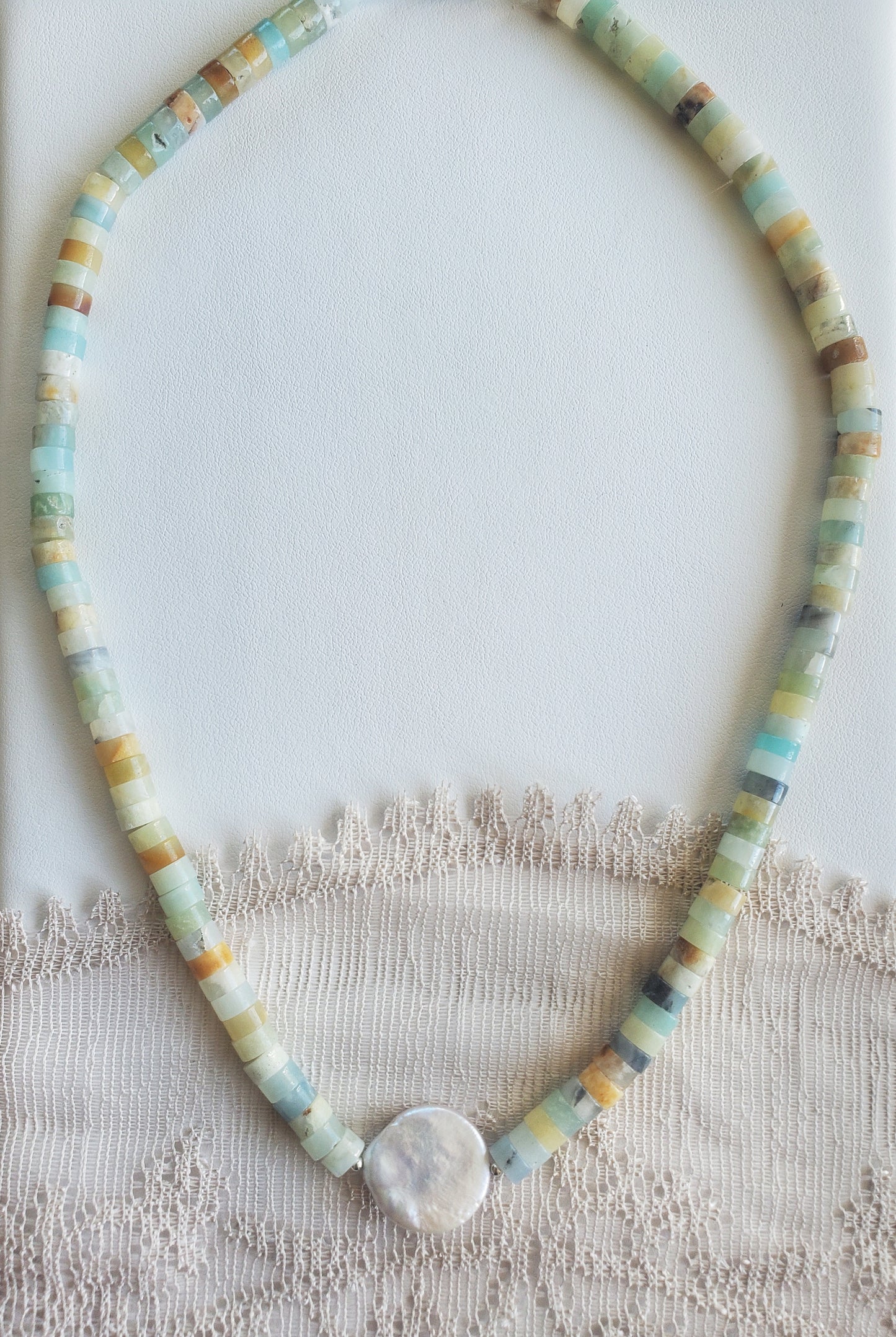 Collier Amazonite et perle baroque