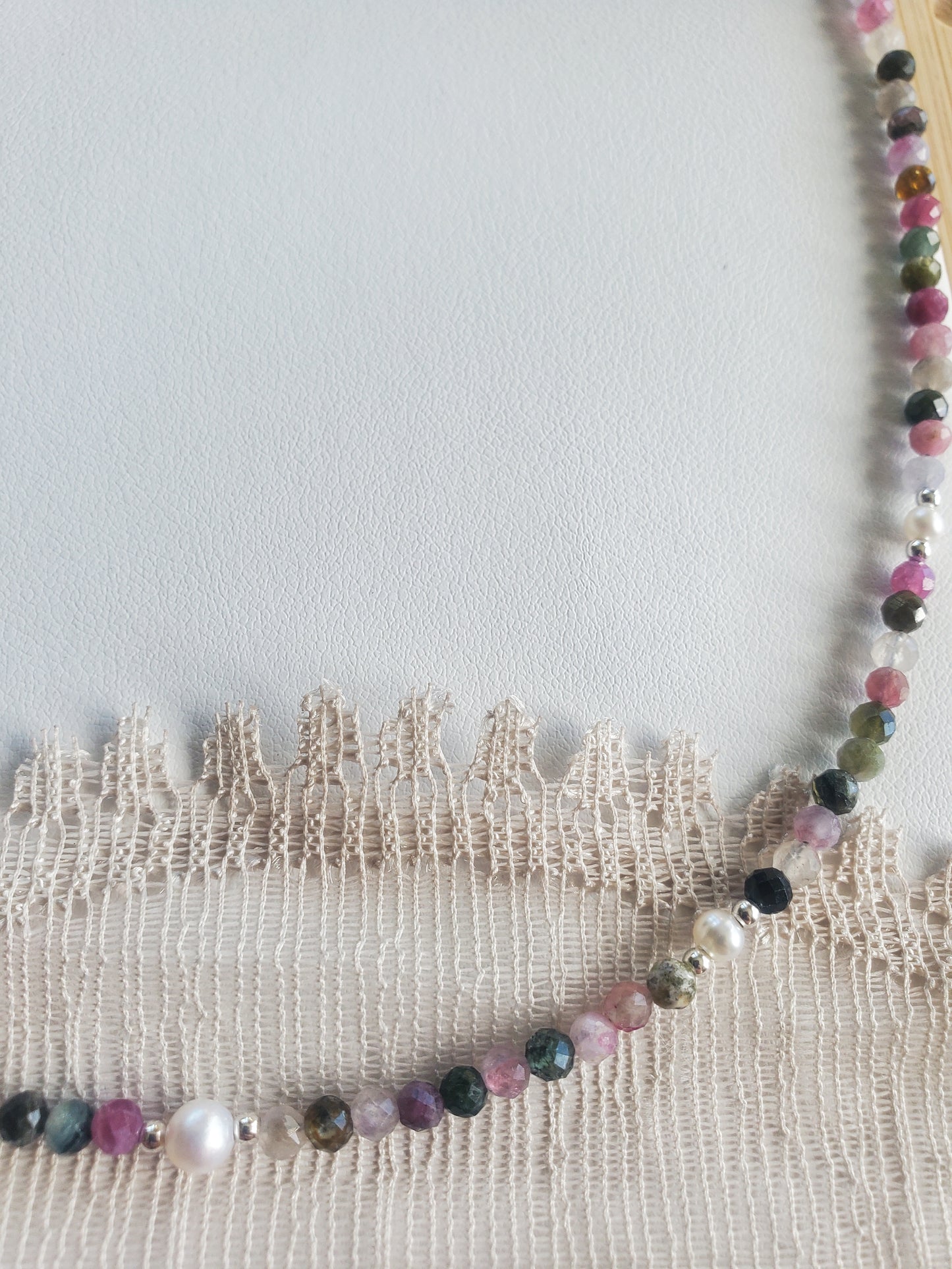 Collier Tourmaline et perles