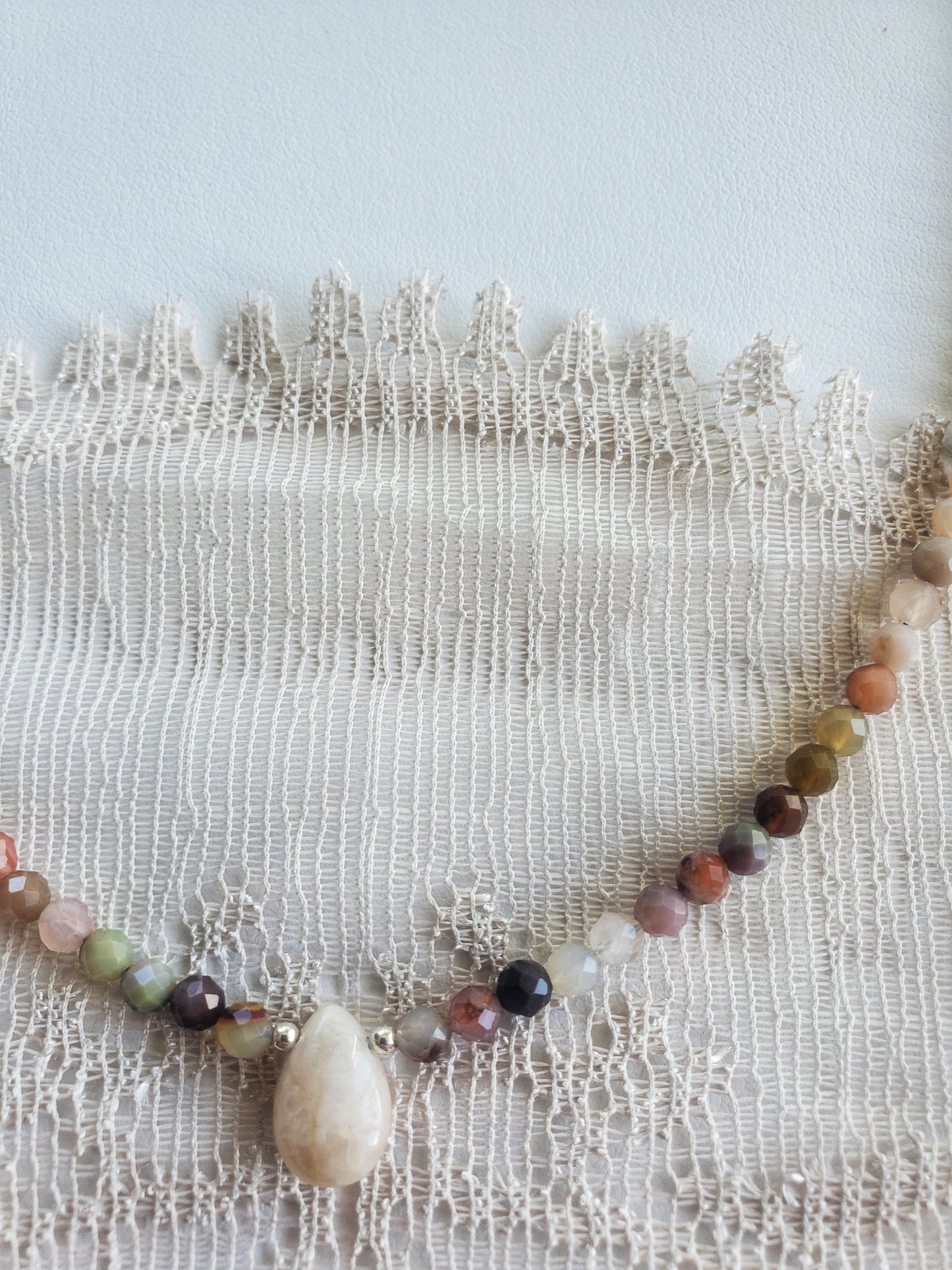 Collier Agate et Pierre de Lune